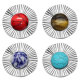 stainless steel Stripe  Agate snap buttons Natural stone DIY  fit 20mm snap button charms