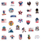 50 new American Independence Day graffiti stickers waterproof luggage laptop scooter removable stickers
