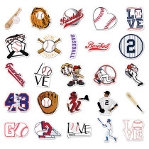 50 baseball graffiti stickers, personalized sports stickers, sports DIY skateboard luggage stickers, waterproof