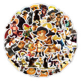 50 new boots on cat graffiti stickers, travel box, car, skateboard, laptop, waterproof sticker, sticker