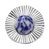stainless steel Stripe  Agate snap buttons Natural stone DIY  fit 20mm snap button charms