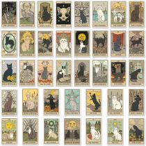 78 cat tarot graffiti stickers cartoon stickers DIY skateboard mobile phone luggage stickers waterproof