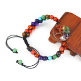 Handwoven Natural Crystal Red Agate Beads Life Tree Bracelet Adjustable