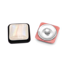 20MM Marbling square resin snap button charms