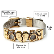 25 styles DIY stainless steel 10MM strap bracelet