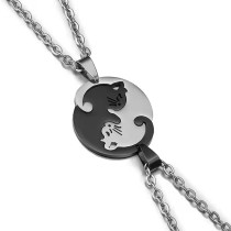 Stainless Steel Love Cat Fashion Couple Necklace