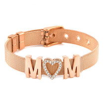 5 styles DIY Mother's Day MOM stainless steel 10MM strap bracelet