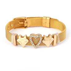 3 styles DIY Love Fox stainless steel 10MM strap bracelet