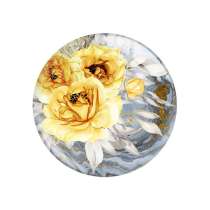 20MM Flower pattern Print glass snap button charms