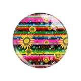 20MM sunflower Flower pattern Print glass snap button charms