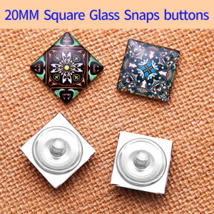 10pcs/set love Christmas Elephant sunflower Flower skull girl Deer cactus Cat  Artistic pattern Beach Abalone Shell Print 20MM Square Glass Snaps buttons