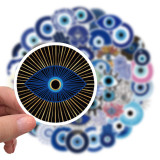 50 Evil Eyes Personalized Graffiti Stickers Car Luggage, Water Cup, Refrigerator Waterproof Stickers