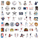 100 non repeating baseball sports graffiti stickers, car luggage, laptop, phone, refrigerator, water release stickers