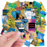 50 art ticket stubs, graffiti stickers, helmet DIY waterproof stickers, Amazon water cup waterproof stickers