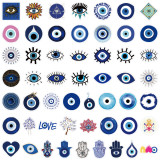 50 Evil Eyes Personalized Graffiti Stickers Car Luggage, Water Cup, Refrigerator Waterproof Stickers