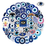 50 Evil Eyes Personalized Graffiti Stickers Car Luggage, Water Cup, Refrigerator Waterproof Stickers
