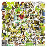 50 Anime Monster Shrek Graffiti Stickers Car Luggage, Notebook, Scooter Waterproof Stickers