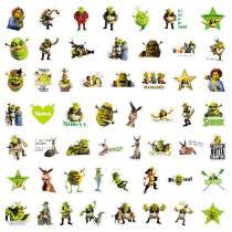 50 Anime Monster Shrek Graffiti Stickers Car Luggage, Notebook, Scooter Waterproof Stickers