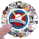 100 non repeating baseball sports graffiti stickers, car luggage, laptop, phone, refrigerator, water release stickers