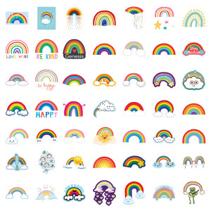 100 Rainbow Bridge Graffiti Stickers Car Luggage, Notebook, Water Cup, Refrigerator Waterproof Stickers