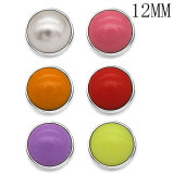 pearl Round resin fit 12MM snap button charms