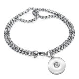 21cm Stainless steel Bracelets fit 20MM  Snaps button jewelry wholesale