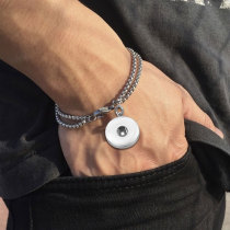 21cm Stainless steel Bracelets fit 20MM  Snaps button jewelry wholesale