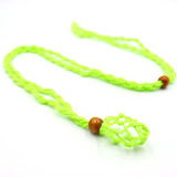 Woven Raw Stone Natural Stone Pendant Net Pocket Necklace Handmade Adjustable Necklace Rope