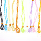Woven Raw Stone Natural Stone Pendant Net Pocket Necklace Handmade Adjustable Necklace Rope
