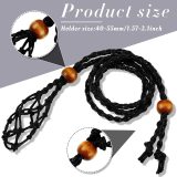 Woven Raw Stone Natural Stone Pendant Net Pocket Necklace Handmade Adjustable Necklace Rope