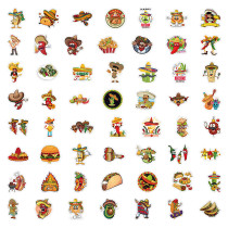 60 Mexican Food Festival Graffiti Stickers Scooter DIY Waterproof Children's Reward Stickers