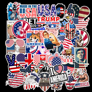 50 US President's Independence Day stickers Cool motorcycle luggage trolley case Laptop guitar waterproof stickers