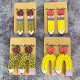 Teacher's wooden ear ring leopard pencil apple splicing Teachers'Day earrings