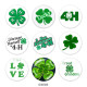 20MM Clover Print glass snaps buttons