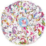 50 Unicorn All ages Waterproof Stickers Cute Rainbow Horse Mixed Graffiti Luggage Case Notebook Decal
