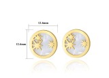 Stainless steel shell earrings
