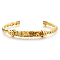 Stainless steel C-shaped opening adjustable bracelet