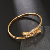 Stainless Steel Egyptian Pharaoh Open Bracelet