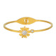 Stainless steel small daisy diamond bracelet