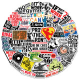 50 text stickers for gym incentive culture stickers, Taekwondo hall walls, gym decoration, waterproof stickers