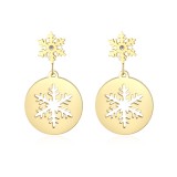 Stainless steel Christmas earrings