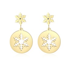 Stainless steel Christmas earrings