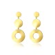 Stainless steel circular splicing earrings