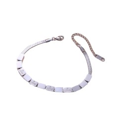 Stainless Steel Love Rubik's Cube Bracelet