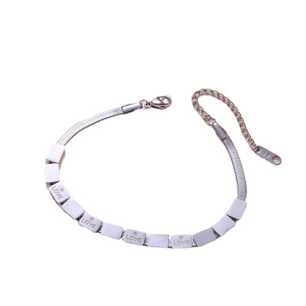 Stainless Steel Love Rubik's Cube Bracelet