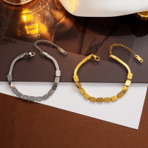 Stainless Steel Love Rubik's Cube Bracelet