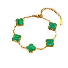 Stainless steel clover lucky bracelet