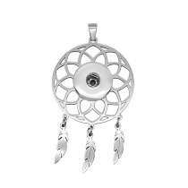 Stainless steel love Pineapple flower Pendant 20MM Snaps button jewelry wholesale