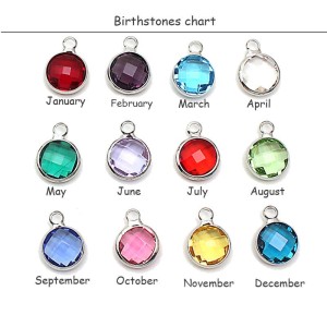Stainless Steel Mom Bracelet Twelve Color Birthday Stone Pushable Pull Bracelet Mother's Day Gift