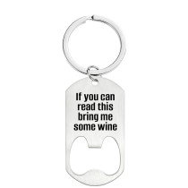 28 Style Stainless Steel Father's Day Gift Family Couple Friend Gift Engraved Metal Keychain